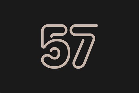 Premium Vector | Number 57 Logo Monogram Number 57 logo line style usable for anniversary and ...