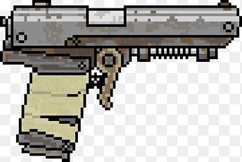 Pixel Art Gun Pistol