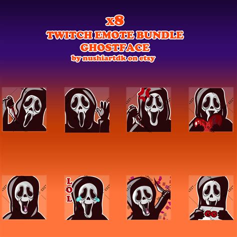 8 Ghostface prefabricados Twitch Emotes - Etsy México