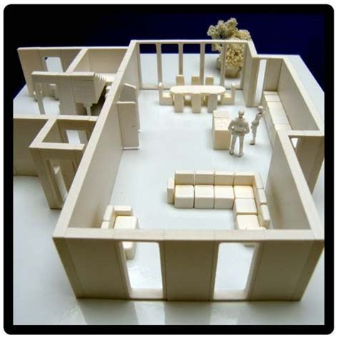 3D architects model kit to create a scale model house interior | Model homes, Scale model ...