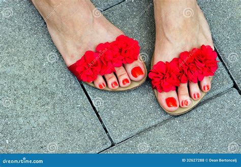 Woman feet in sandals stock photo. Image of beauty, care - 32627288