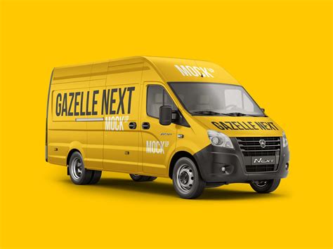 Free Gazelle Van Mockup (PSD)