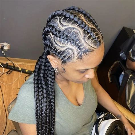 Latest and Beautiful Cornrow Styles for Ladies 2023. Feed In Braids Hairstyles, Braided Cornrow ...