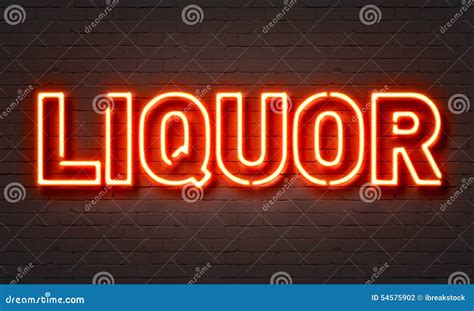 Liquor neon sign stock illustration. Illustration of antique - 54575902