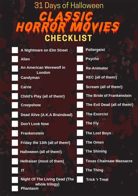 Scary Movie List, Scary Movies To Watch, Halloween Movies To Watch ...