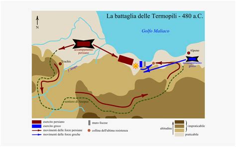 Map Of The Battle Of Thermopylae , Free Transparent Clipart - ClipartKey