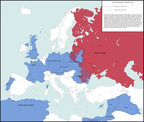 Franco-British Union - Soviet Invasion of Europe 1945 | Germany map, Historical geography ...