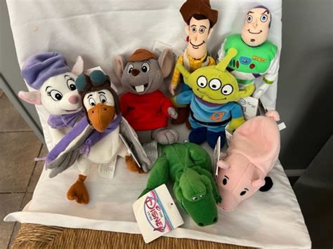 New Pristine Disney Bean Bag Plush Characters With Tags, Toy Story and Rescuers. - Etsy