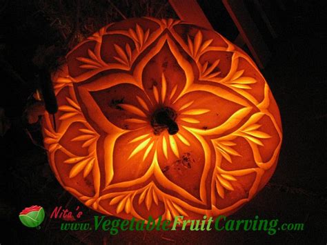 PRINTABLE PUMPKIN CARVING PATTERNS | Pumpkin carving, Pumpkin flower ...