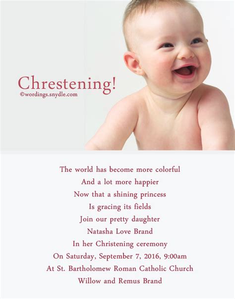 Christening Invitation Wording – Wordings and Messages