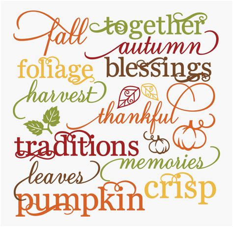 Fall Words Clip Arts , Free Transparent Clipart - ClipartKey