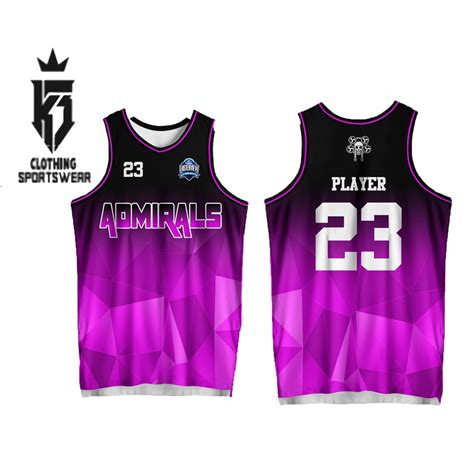 ADMIRALS VIOLET FULL SUBLIMATION BASKETBALL JERSEY CUSTOMIZED NAME AND ...