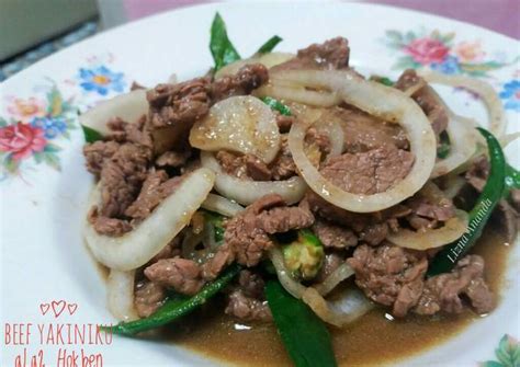 Resep Beef Yakiniku aLa2 Hokben oleh Lizna Ananda - Cookpad