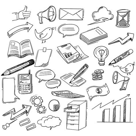 Free Vector | Hand draw business idea doodles sketch design