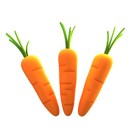 cartoon carrot 3d model