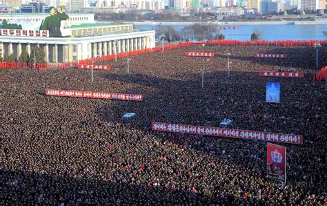 Tens of Thousands of North Korean People Gathered in Pyongyang to Advocate Kim Jong-un’s New ...