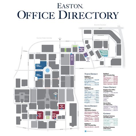 Easton Town Center Map | Easton Directory