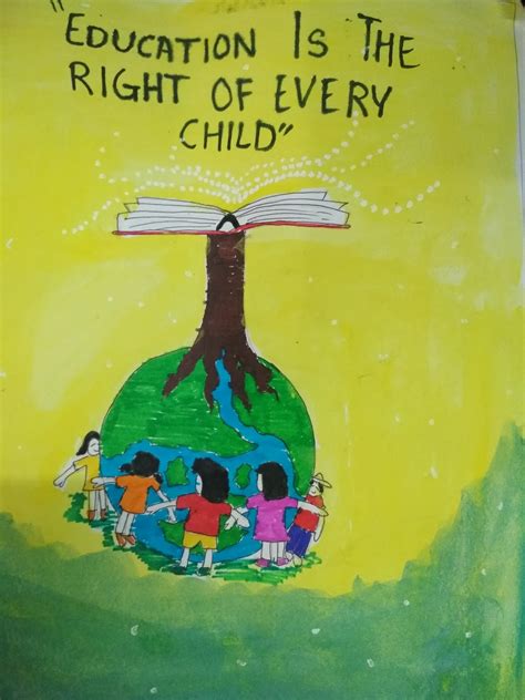 EDUCATION IS THE RIGHT OF EVERY CHILD : POSTER MAKING