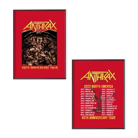 Anthrax and Black Label Society's 2023 North American Tour Poster Set ...