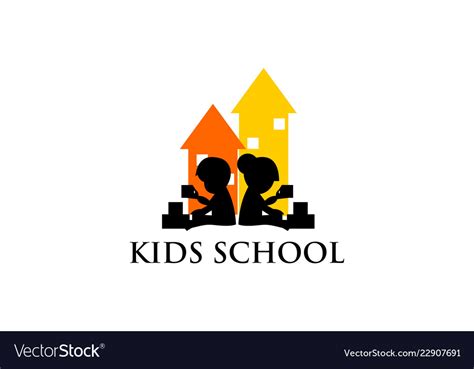 Kids school logo Royalty Free Vector Image - VectorStock