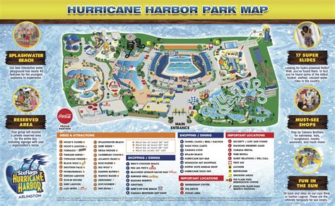 Park Map | Hurricane Harbor Arlington