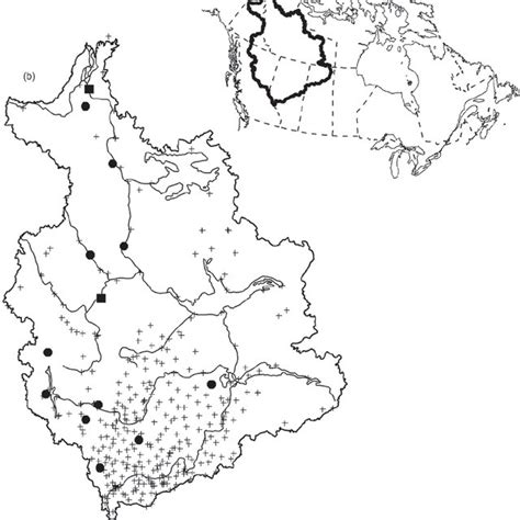 (a) Location of the the Mackenzie River Basin in Canada. (b) The ...