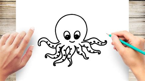 Easy Octopus Drawing For Kids