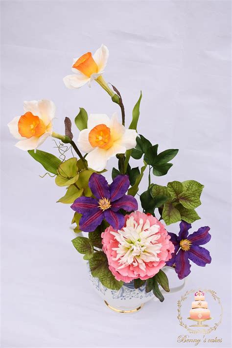 My flowers for World Cancer Day Sugarflowers and Cakes in - CakesDecor