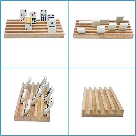 Wooden Domino Trays/racks Set Of 8 Mexican Train Domino Trays/racks ...