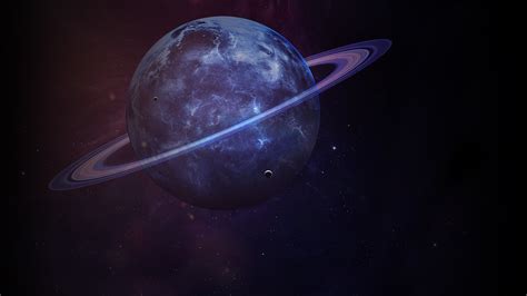 Saturn, planet, purple, 4k HD Wallpaper