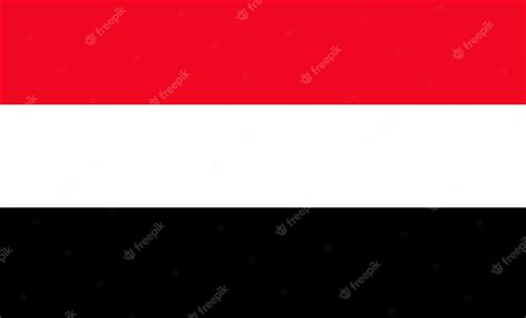 Premium Vector | National flag of yemen with official colors