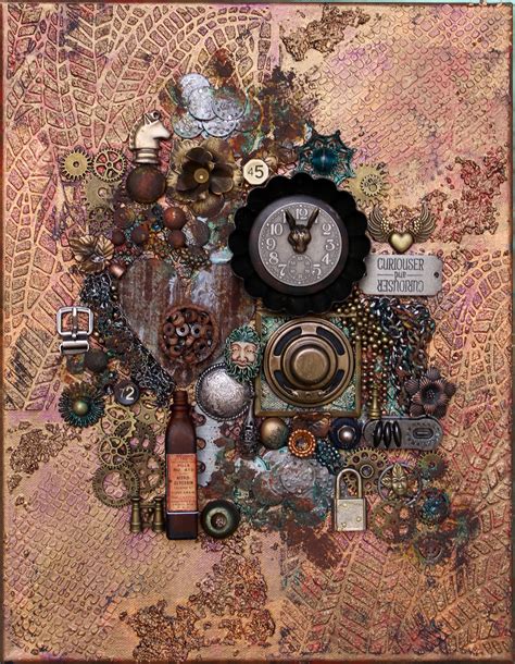 Curiouser and Curiouser – Assemblage Art on Canvas