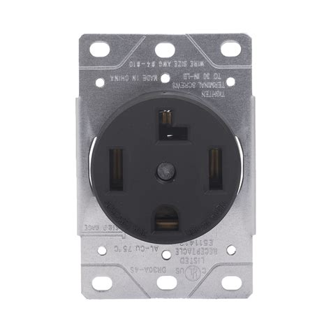 30A Flush Mounting Receptacle, 125/250 Volt, NEMA 14-30R, 3-Pole, 4 ...