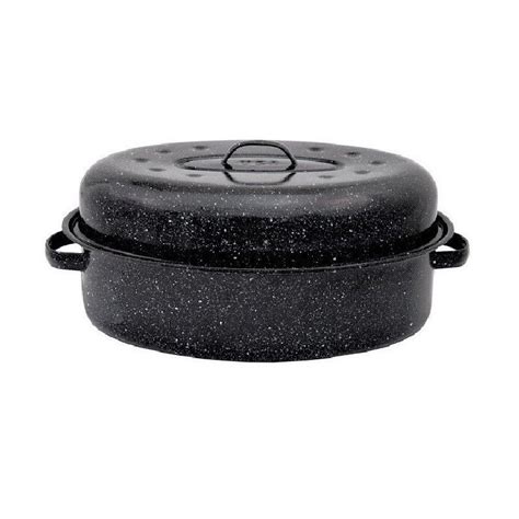 Cocotte roaster acier émaillé 38cm - Graniteware - MaSpatule