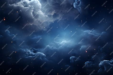 Premium AI Image | Blue illustration of empty beautiful Space for wallpaper