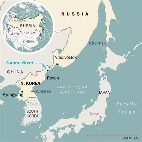 Russia And North Korea Map | US States Map