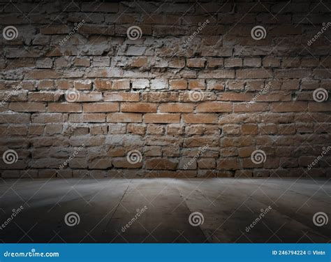 Old Interior with Brick Wall Stock Photo - Image of indoor, cracks ...