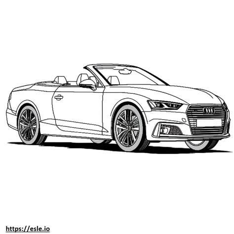 Audi S5 Cabriolet 2024 coloring page