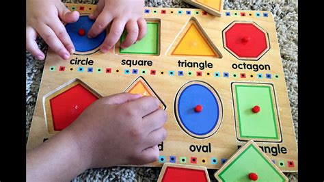 Learn shapes w/ fun wooden toy puzzle - Educational baby toddler ...