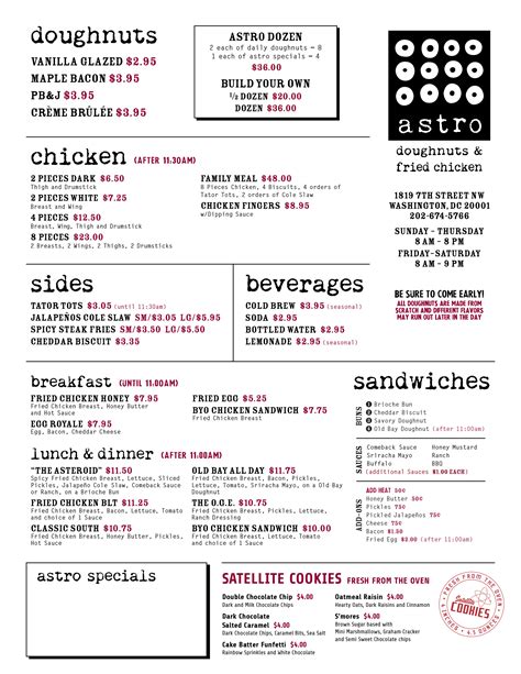 Locations & Menus - Astro Doughnuts & Fried Chicken : Astro Doughnuts ...