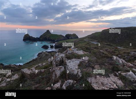 Kynance Cove Sunset Stock Photo - Alamy