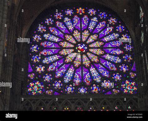 Basilica of saint denis stained glass hi-res stock photography and ...