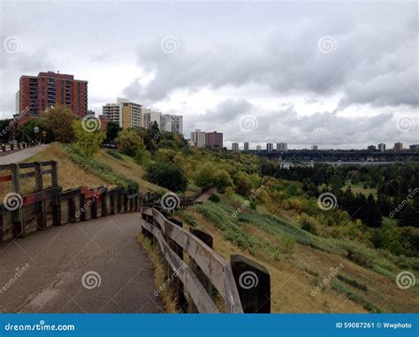 Edmonton street view editorial photo. Image of plant - 59087261