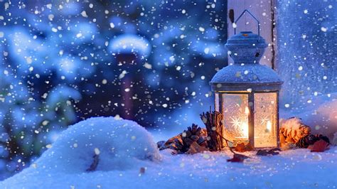 HD wallpaper: snow, lamp, winter, 4k | Wallpaper Flare