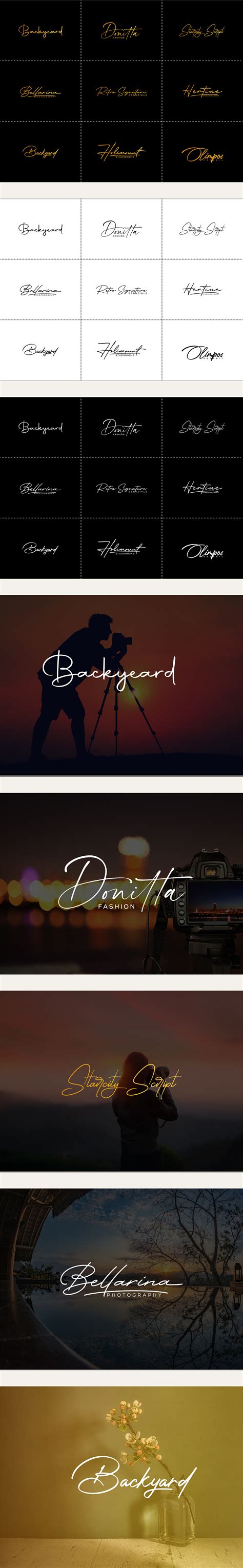 signature logo for photography. on Behance