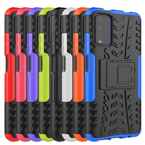 For Xiaomi Poco M3 Case Anti-knock Bumper Heavy Duty Armor Stand Hard ...