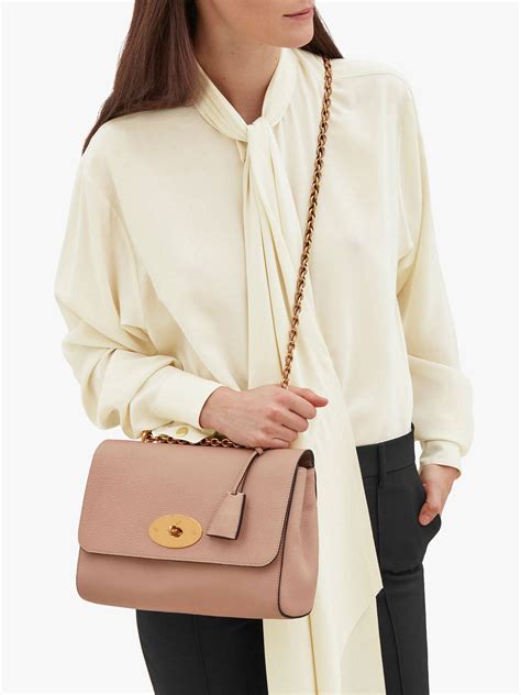 Mulberry Medium Lily Classic Grain Leather Shoulder Bag at John Lewis ...