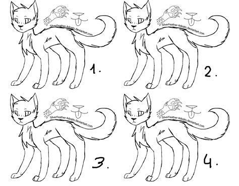 F2U CAT LINEART! by SilverFeather-Adopts on DeviantArt