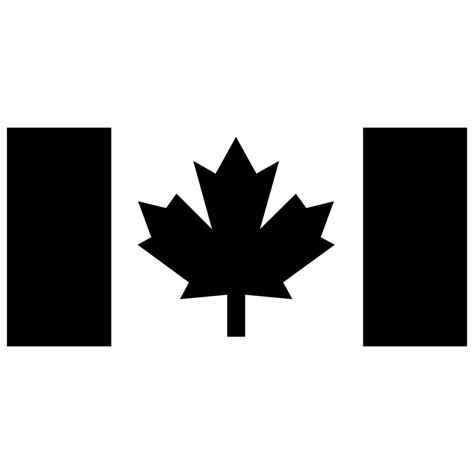 Canada Flag Logo Black and White – Brands Logos