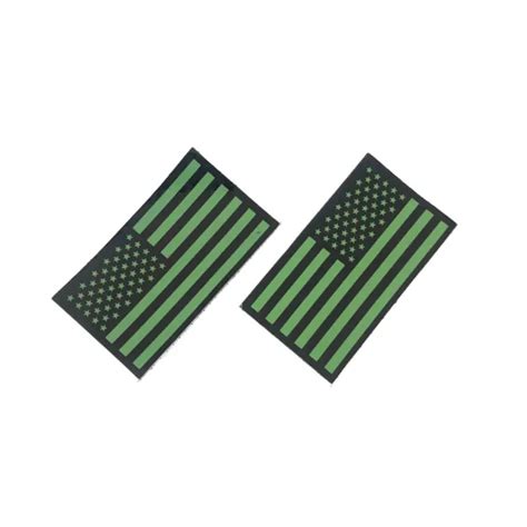 INFRARED FORWARD & Reverse US Flag Patch, IR Military VELCRO Brand Green & Black $22.99 - PicClick